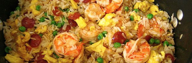 Arroz Frito Con Camarones Chinos