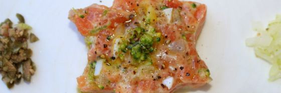 Tartar de salmón Tartar de salmón