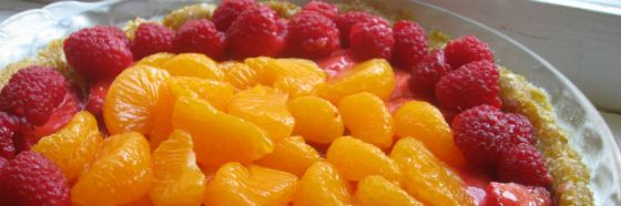 Tartaleta de melocotones y fresas