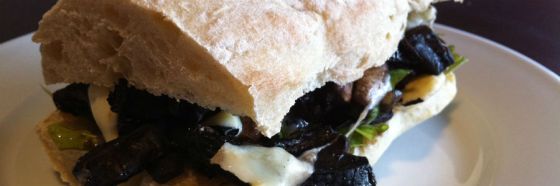 Sándwich de hongos Portobello