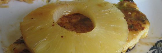 Chuletas de cerdo con piña