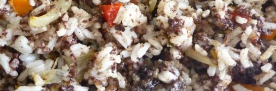 Arroz con morcillas