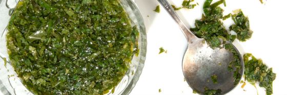 Salsa de menta inglesa