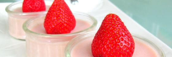imagen panna cotta de fresas frutillas receta