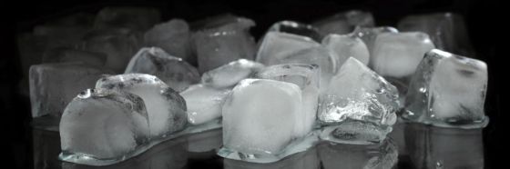 ice cubes on black 