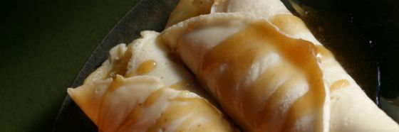 fruit caramel crepes