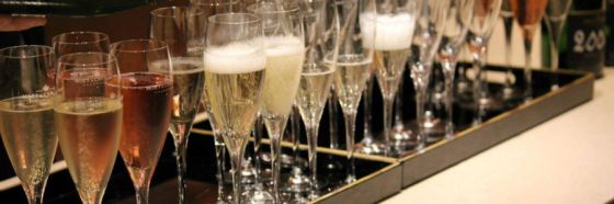 pouring champagne glasses