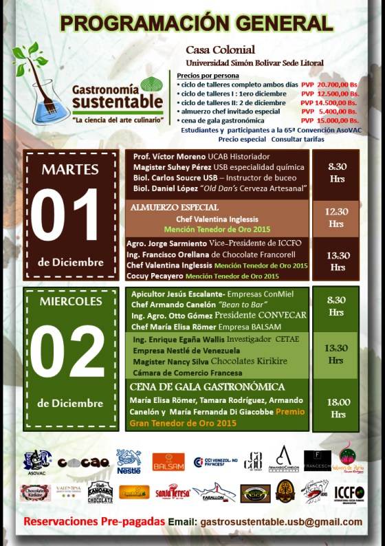 evento gastronomia sustentabilidad universidad simon bolivar litoral