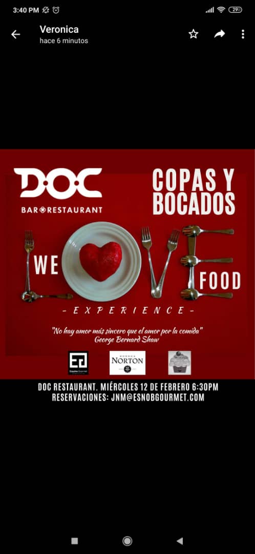 love Food Experience invitacion